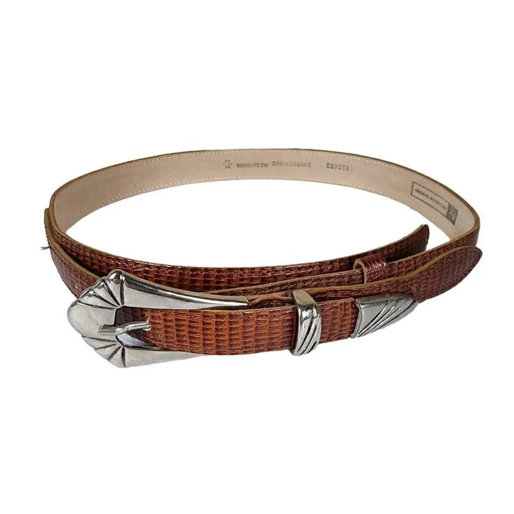 Morgan Taylor- Women’s Faux Leather Western Big Buckle, Size Medium